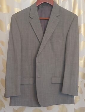 Moores Men's Gray Single-Breasted Suit Jacket